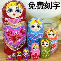 Russian jacket Toys 10 floors 15 Handpainted wood Puzzle Children Birthday Gifts Creative set of children Cartoon Pendulum