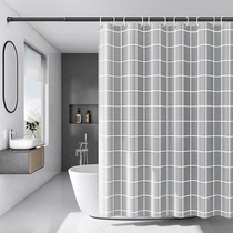Bathroom toilet bath blinds shower curtain waterproof cloth thickened partition mildew-proof water-retaining curtains Curtain Suit Free of punch