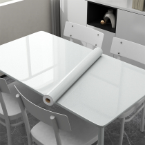 White Table Stickers Waterproof Anti-Oil Table Tabletop Fire Resistant High Temperature Desk Sub Retouching Renovation Marble Stickers