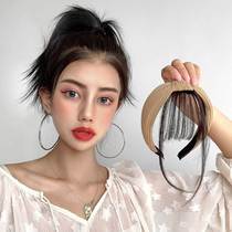 Real Hair Band Hair Stirrup Ultra Thin Air Liu Hai Wig Womens South Korea Integrated Liu Sea Sheet Press Hair Invisible Ziliu Hayhead Curtain