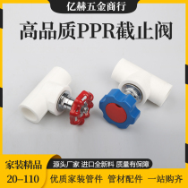 PPR lift stop valve 4 points 20 boutique water pipe valve 6 points 25 gate valve 1 inch tap water pipe material accessories