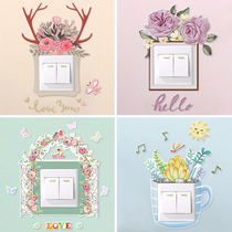 Switch rims cover double open single open creative protective sleeve Living room cover ugly modern minimalist socket Decorative Cartoon Cute