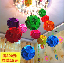 Shopping mall shop celebration Kindergarten corridor Primary school classroom decoration Air pendant Ceiling pendant Pendant show flower ball