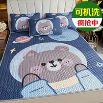 Gauze Cool Mat Machine Washable Three Sets Summer Air Conditioning Soft Mat Dormitory Folded Ice Silk Mat 0 9 m 1 8m1 5