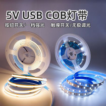 USB waterproof LED light strip 5V with button switch plug-in charging Bab Dormitory Small Night Light Model Ground Stand Cob Light Belt