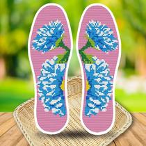 Full cotton cloth semi-finished handmade nanocross embroidered insole by itself embroidered with needle wire sucking sweat and odor