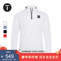 T European Tour golf clothing mens long-sleeved T-shirt autumn mens sports stand-up collar long-sleeved EM212PC053