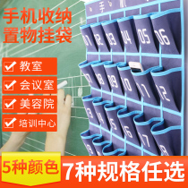Class mobile phone storage bag mobile phone hanging bag students class mobile phone storage cloth bag hanging wall classroom mobile phone bag
