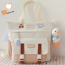 Day Style Canvas Collection Bag Large Capacity Sail Bag Woman Single Shoulder Day Series Large Capacity Hand Bag Carry Book Bag Class Bag