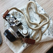 Shot retro nylon camera shoulder strap micro single hanging rope with inclinable cross decompression art shoulder strap camera anti-lose hand rope