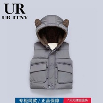 (Triple Fold Zone) Brand discount store Withdrawal Cupboard Children Clothing Autumn Winter Plus Suede Warm Children Machia Casual Sleeveless