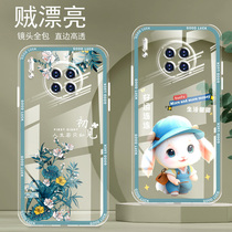 Straight side crystal clear Huawei Mate30 mobile phone shell mate30pro new full-package side lens full package anti-fall air bag protective sleeve Female silicone gel softshell cute personality cartoon creative new product advanced