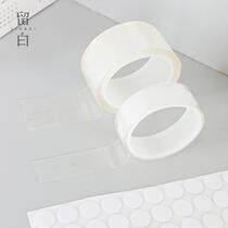White magic non-marking tape no punching nano-adsorption high-adhesion fixed glue double-sided thickening transparent waterproof