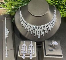 Комбинируемый комплект janekelly 4pcs bridal zirconia