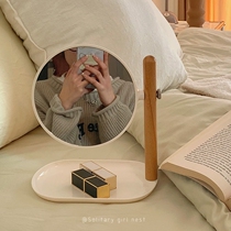 In wind dresser small mirror large desktop cosmetic mirror folded cute portable dorm desktop students