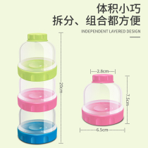 Baby Milk Powder Kit Portable Out Large Capacity Baby Split Storage Tank Mini Trumpet Seal Milk Powder