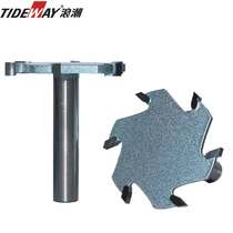 Professional four-edged six-edged T-shaped knife mahogany 4-tooth 6-tooth hardwood slotting depth 33mm inner jigsaw knife