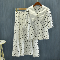 Celebrity same dress temperament high-end South Oil high-end womens wear polka dot summer dress design sense niche