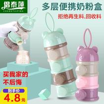Multi-layer dispenser with portable milk powder box for milk powder