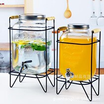 Glass barrel bubble wine bottle with faucet dessert table beverage barrel beer fruit net red cola barrel brewing tank container