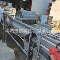 Commercial cutting vegetable washing machine Automatic eddy current cleaning production line Small vegetable washing machine assembly line