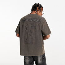 STK SmallTownKid posts short sleeve collar T shirt and tide trend heavy street hip hop rap