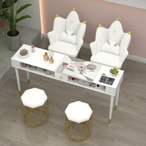 Nail table and chair set special price Nordic single double net Red simple light luxury paint nail table special price