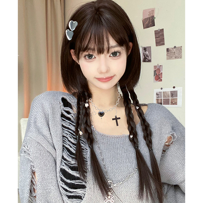 taobao agent Buduo wig Female long hair Natural full -headed princess cut long hair lolita natural jk jellyfish header