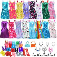 32 Item/Set Doll Accessories = 10 Mix Fashion Cute Dress+ 4 GL