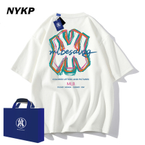 MLB ESALAG official short sleeve T-shirt mens summer heavy high street tide Yankees NY KP couples half sleeves