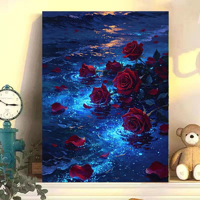 红玫瑰油画-红玫瑰油画促销价格、红玫瑰油画品牌- 淘宝