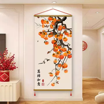 柿柿如意中古风壁画-柿柿如意中古风壁画促销价格、柿柿如意中古风壁画