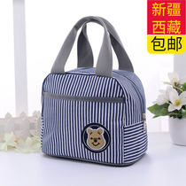 Xinjiang Tibet thermal insulation lunch box bag hand-carried lunch bag to work with rice new handbag thickened