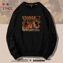 European and American hiphop round neck sweater men plus velvet autumn and winter tide ins American Winter Men large size thick coat