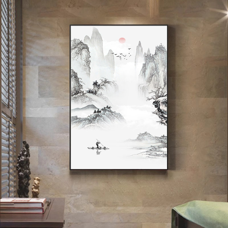 中堂挂画水墨山水-中堂挂画水墨山水促销价格、中堂挂画水墨山水品牌- 淘宝
