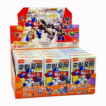 布鲁可 星辰版 第一弾　12個セット 布鲁可积木人变形金刚星辰版第一弹擎天柱迷你威震天玩具盲盒男孩