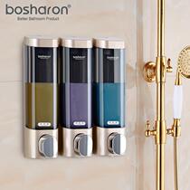 Bosalang non-perforated wall-mounted hand press single and double head soap dispenser hotel shampoo shower gel hand sanitizer bottle box