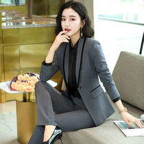 Suit set female design sense 2021 autumn new fashion temperament English Hotel Manager Professional work clothes