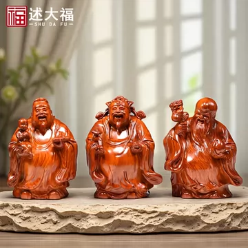 仏教美術　青銅古銅　福禄寿三星像　縁起物　置物　V　7833 楽天市場】福禄寿の置物 招財銅製福禄寿三星像 : 中国貿易CTC