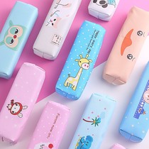 Pencil bag Korean simple girl small fresh cute pencil bag men and women stationery box primary school student pen box prize wholesale