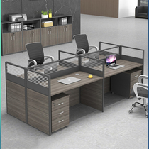 Staff desk chair combination minimalist modern screen position 4 6 people partition side by side company computer staff position