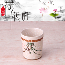 A5 Melamine Cup imitation porcelain mug cup hand cup hotel Cup household drinking cup thread Cup Lotus Cup plastic tea cup