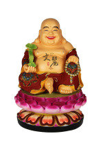 Wenli Buddha with resin glass fiber reinforced plastic Buddha statue Dunhuang colorful laughing Buddha Maitreya Buddha 16 inches