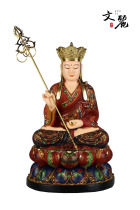 Wenli Dunhuang color three treasures Buddha Sao Po three holy Sakyamuni Buddha immeasurable life Buddha Guanyin Bodhisattva