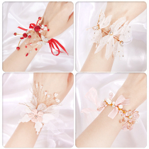 Bride Wrist Flower Bridesmaid Wedding Sister Group Bracelet with Hand Ceremony hipster Xiuhe High-end Marriage Korean