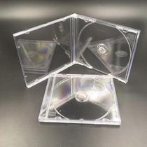 Factory store transparent special thick model 100CD box crystal box record box DVD plastic storage box can be inserted into the cover