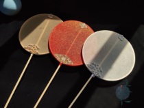 Huaiyu Tang fan fan stamping pure coloured taste style and clothing props double - sided hand - made dance