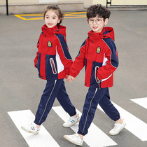 Primary school uniform spring and autumn suit three-piece set of childrens class clothes sportswear kindergarten Garden clothes autumn and winter clothes