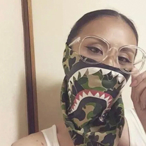 QUIERO hip hop camouflage shark HARK big square scarf riding mask mask wind