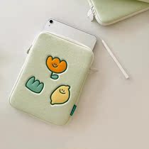 Secondmorning Korea ins niche design lemon embroidery flower iPad tablet laptop bag